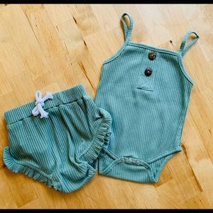Green Baby Girl Matching 2 piece set